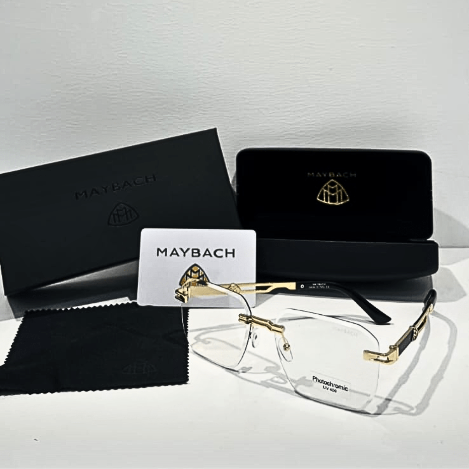 Luxury Rimless Photochromic Eyeglasses β Premium Designer Style