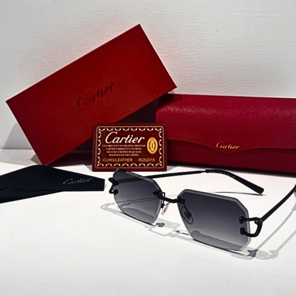 Cartier Luxury Rimless Sunglasses – Premium Designer Eyewear